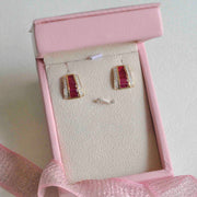 diamond ruby earrings
