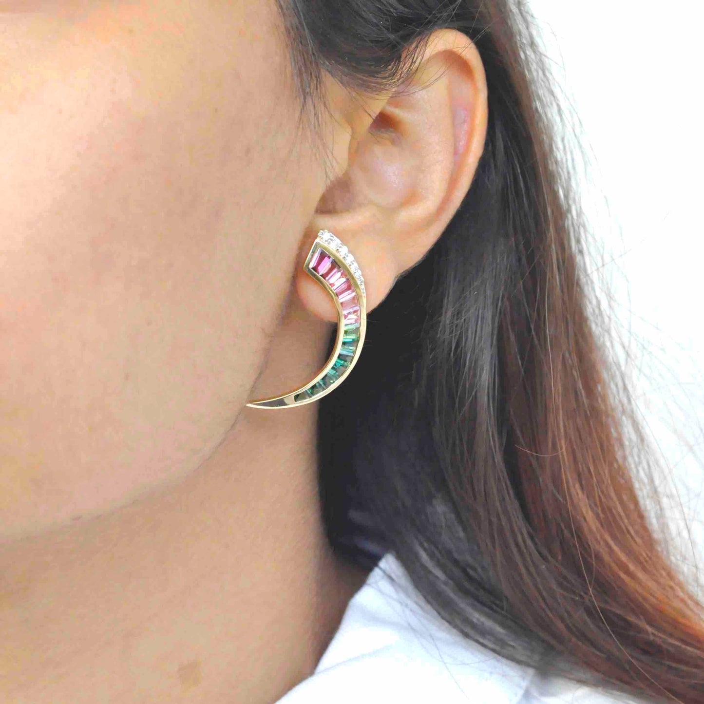pink tourmaline earrings