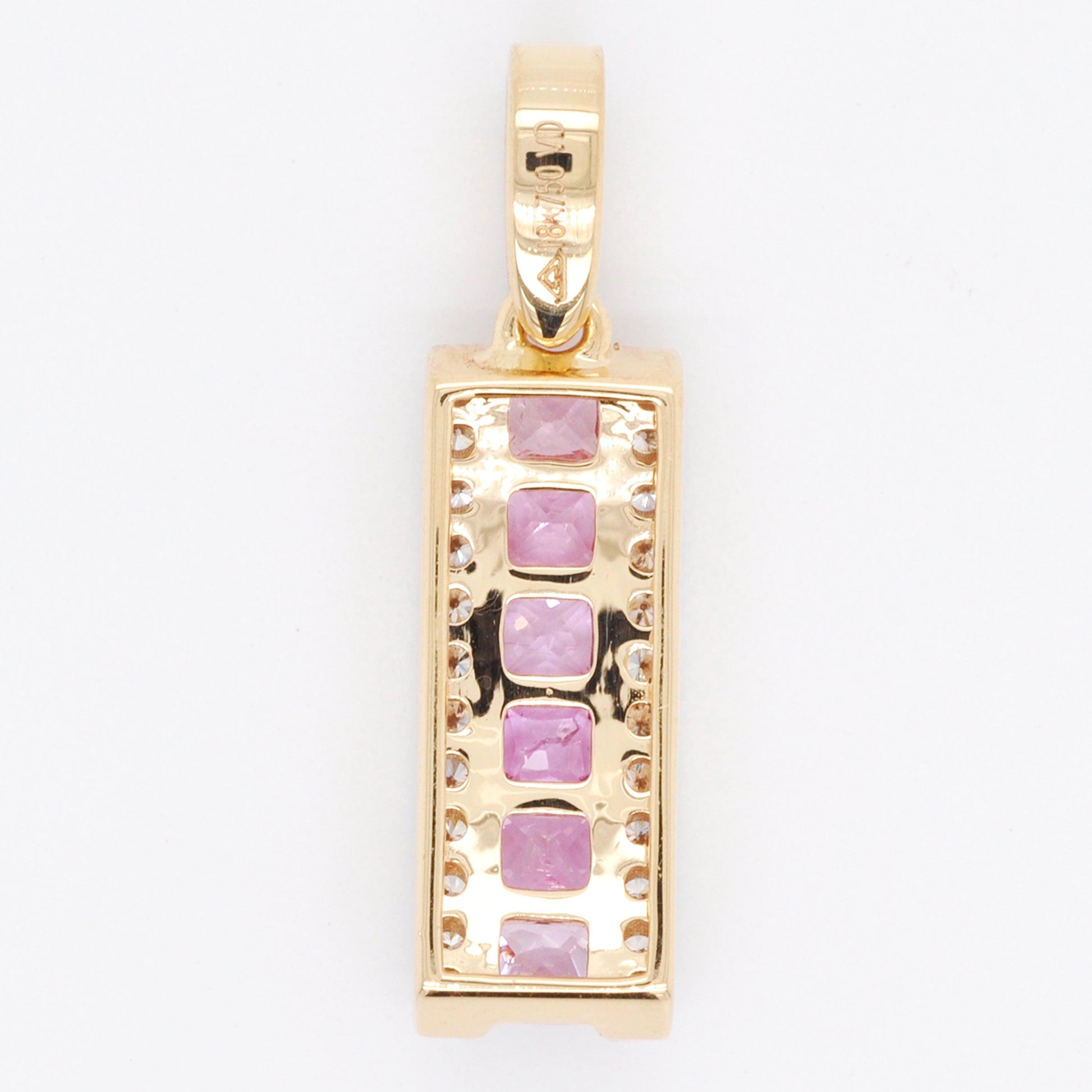 pink sapphire diamond necklace