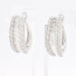 18K White Gold Diamond Baguette Huggie Hoop Earrings - Vaibhav Dhadda Jewelry