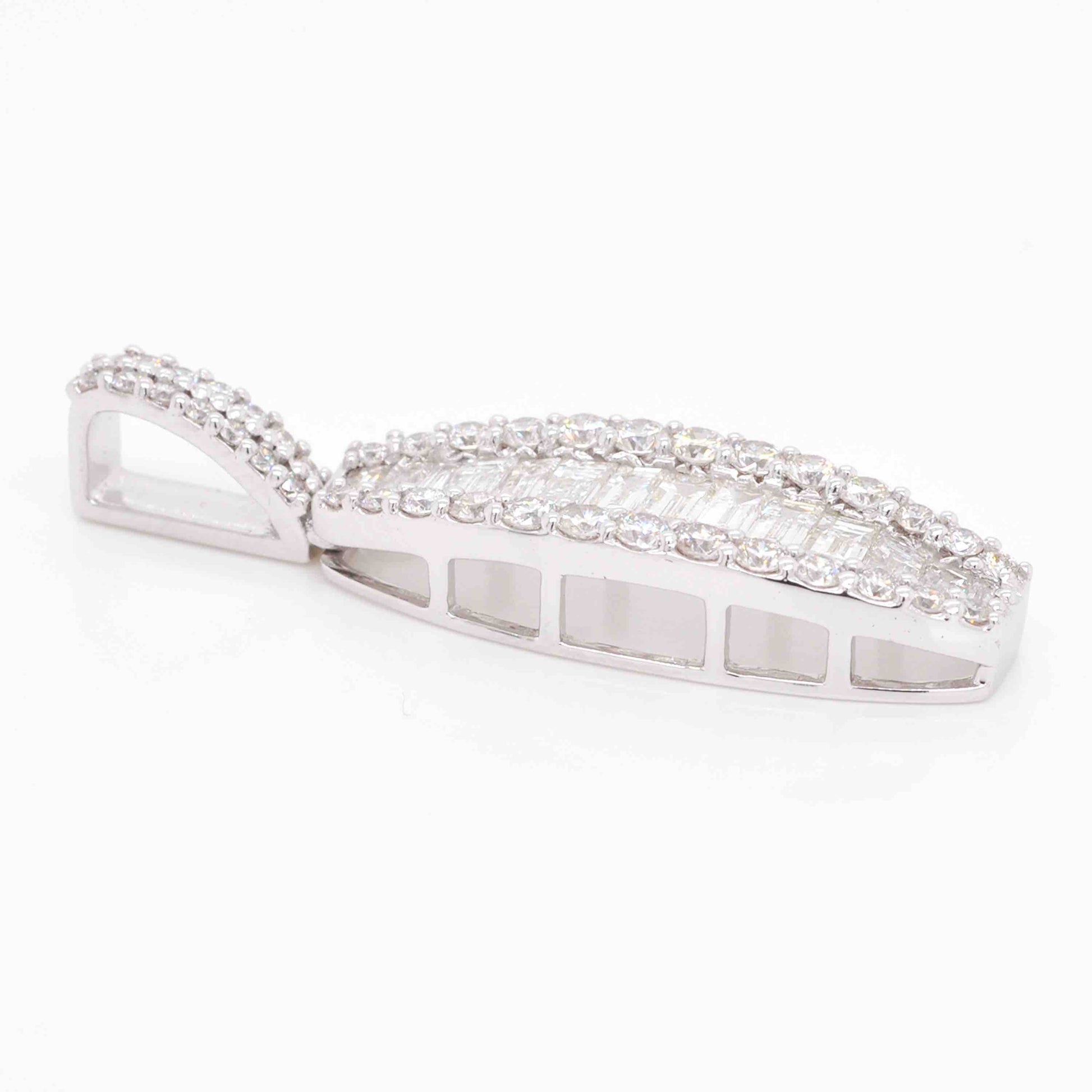 Contemporary Design Diamond Pendant Necklace