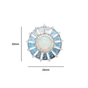 Blue Topaz Opal Pendant