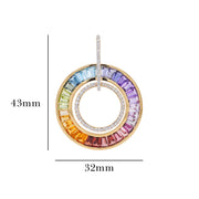 Rainbow Big Circle Pendant