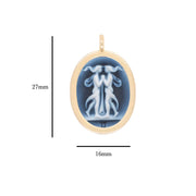 Zodiac Gemini Reversible Pendant