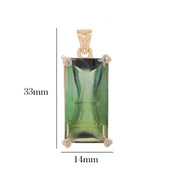 Eiffel Tower Green Tourmaline Pendant