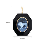 Bold Leo Horoscope Charm Crafted with Natural Onyx Stone.