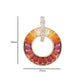 Gradient Garnet Rhodolite Citrine Diamond Circle Pendant