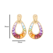 Doorknocker Rainbow Earrings