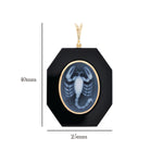 Zodiac Scorpio Symbol Illuminated on Deep Black Onyx.