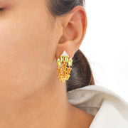 Citrine, Peridot & Diamond Cascade Earrings