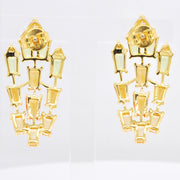 Citrine, Peridot & Diamond Cascade Earrings