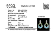 Doorknocker Blue Topaz Peridot Earrings