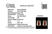 Pyramid Ruby Earrings