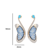 Butterfly Flutter Turquoise Earrings