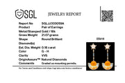 Twilight Citrine Topaz Sapphire Dangle Earrings