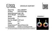 Circle Rainbow Prong Earrings