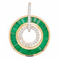 emerald circle pendant yellow gold