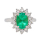 Oval Emerald Diamond Ring