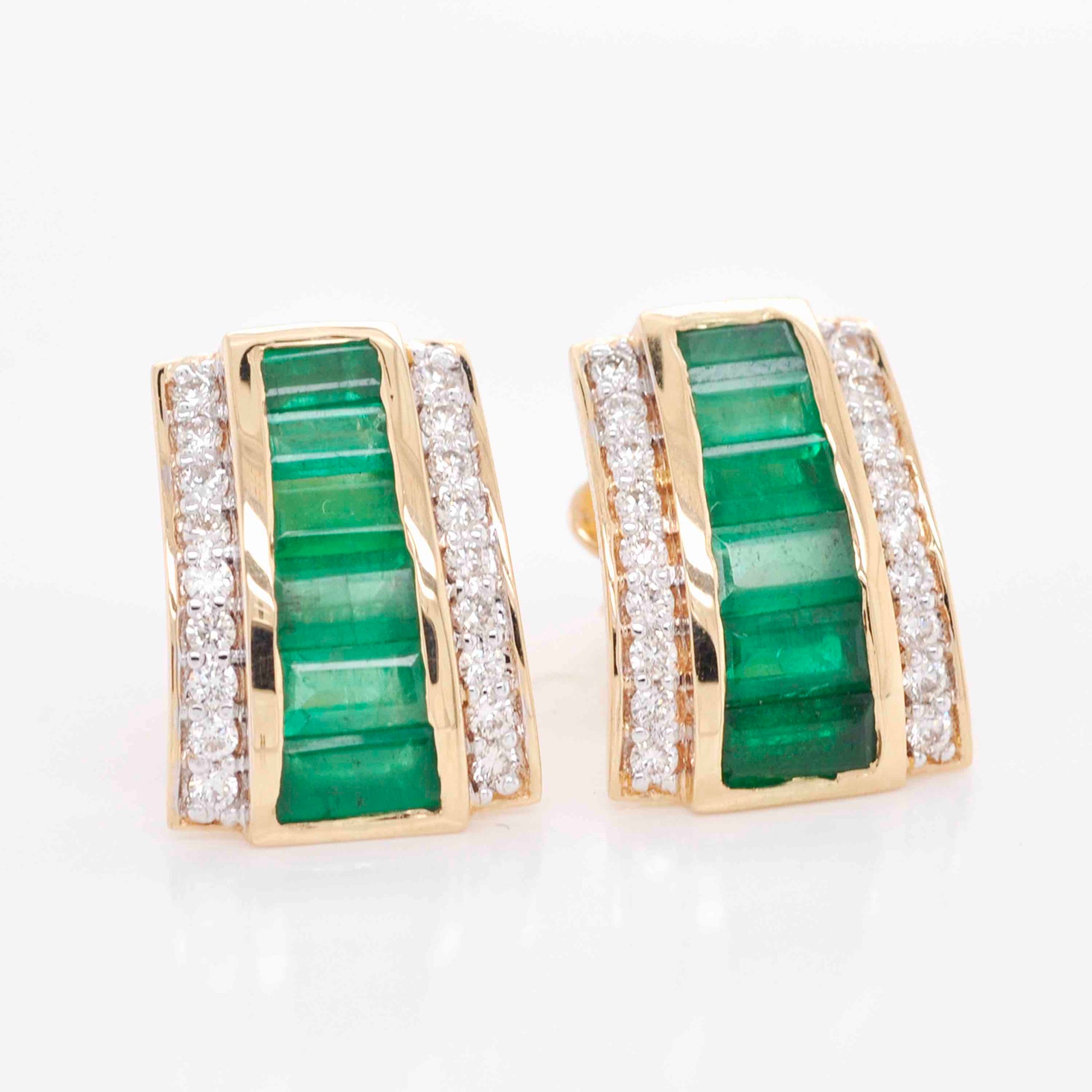 Zambian emerald gemstone earrings