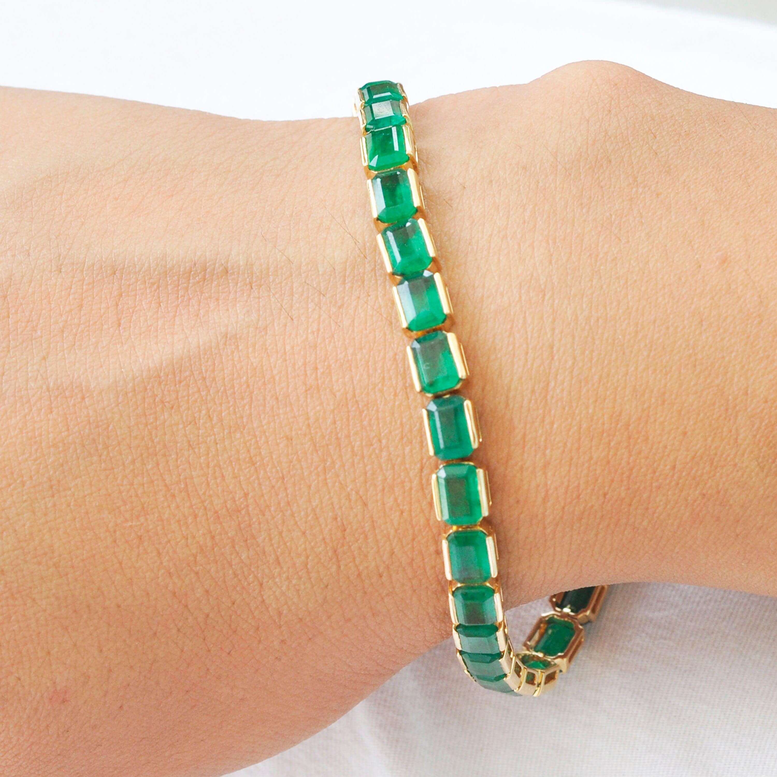 Rainbow Emerald Cut Bracelet 67045: buy online in NYC. Best price at  TRAXNYC.