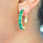 Fashionable emerald hoop jewelry