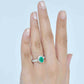 Natural Emerald Diamond Ring