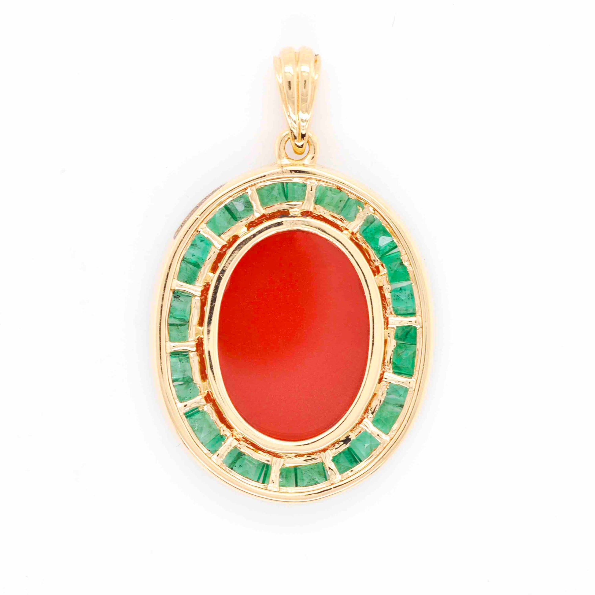 Emerald Rose Diamond Pendant