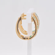 Emerald Hoop Earrings
