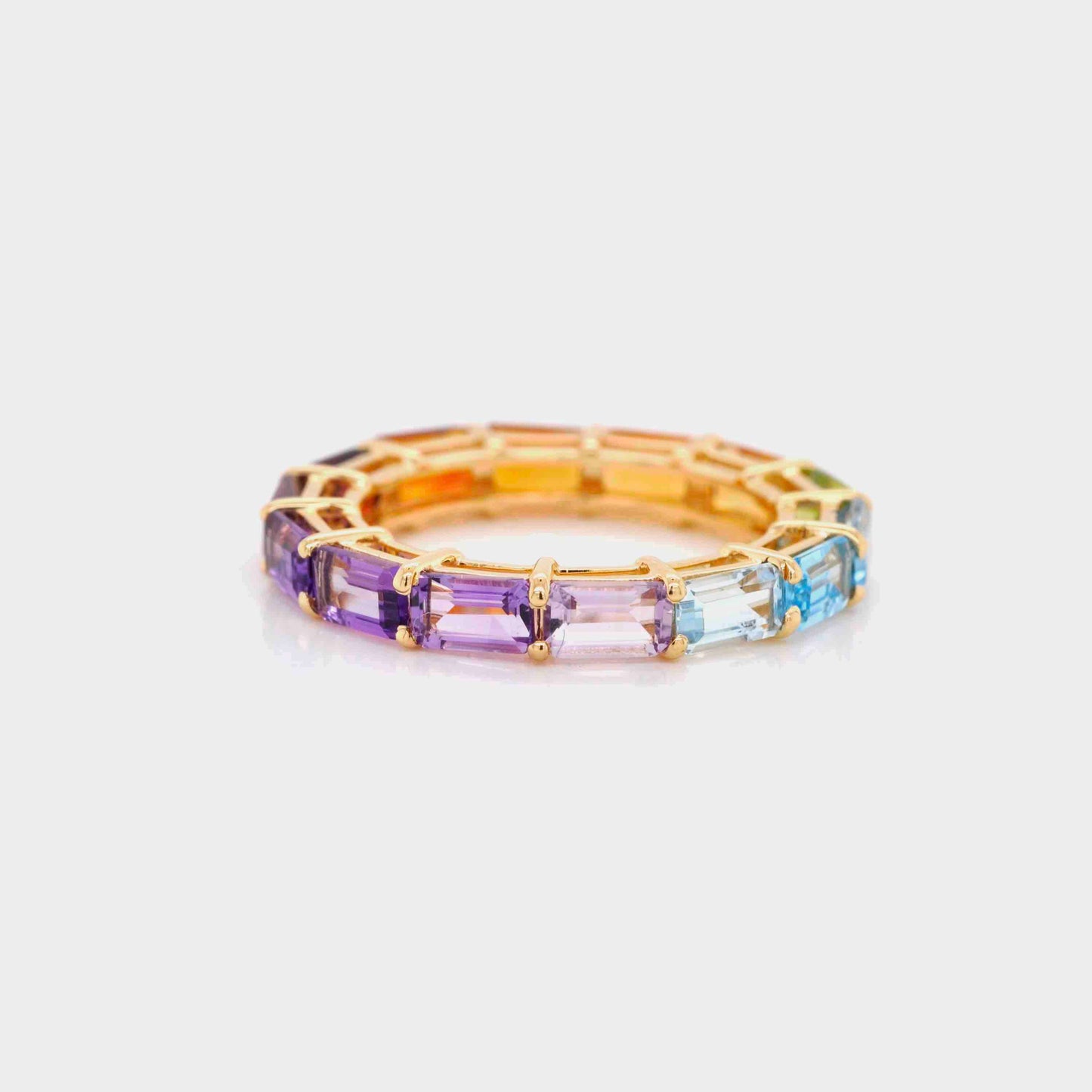 Multicolor band ring for women