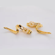 Green Tourmaline Curve Earrings