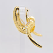 Green Tourmaline Curve Earrings