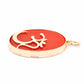 18K Gold Carved Ganesha Cameo OM Pendant