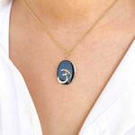 Cameo pendant with Ganesha carving and OM symbol in agate