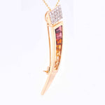 Baguette diamond pendant