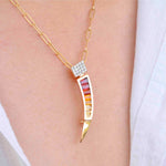 Order rhodolite garnet citrine pendant