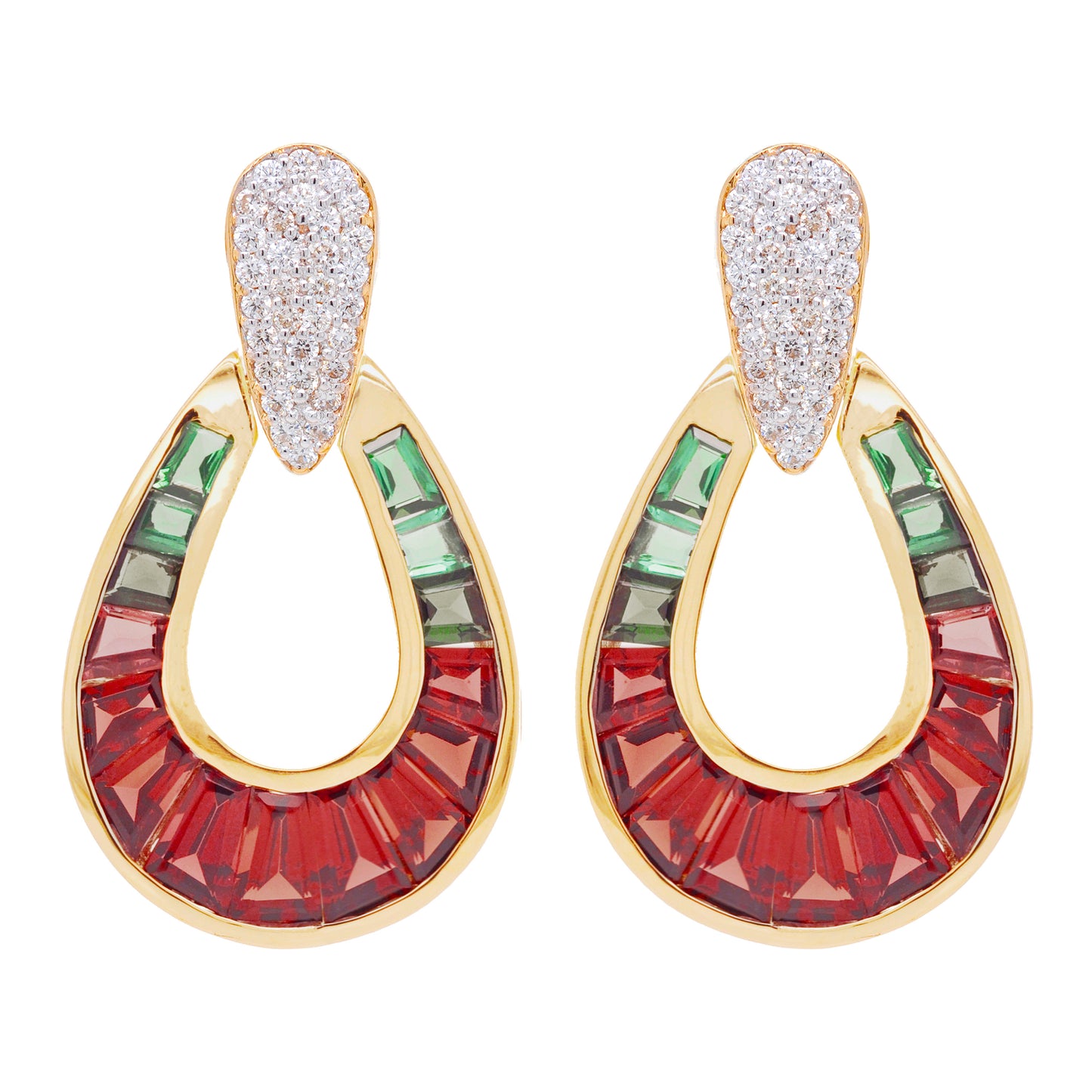 garnet earrings gold | vaibhav dhadda jewelry