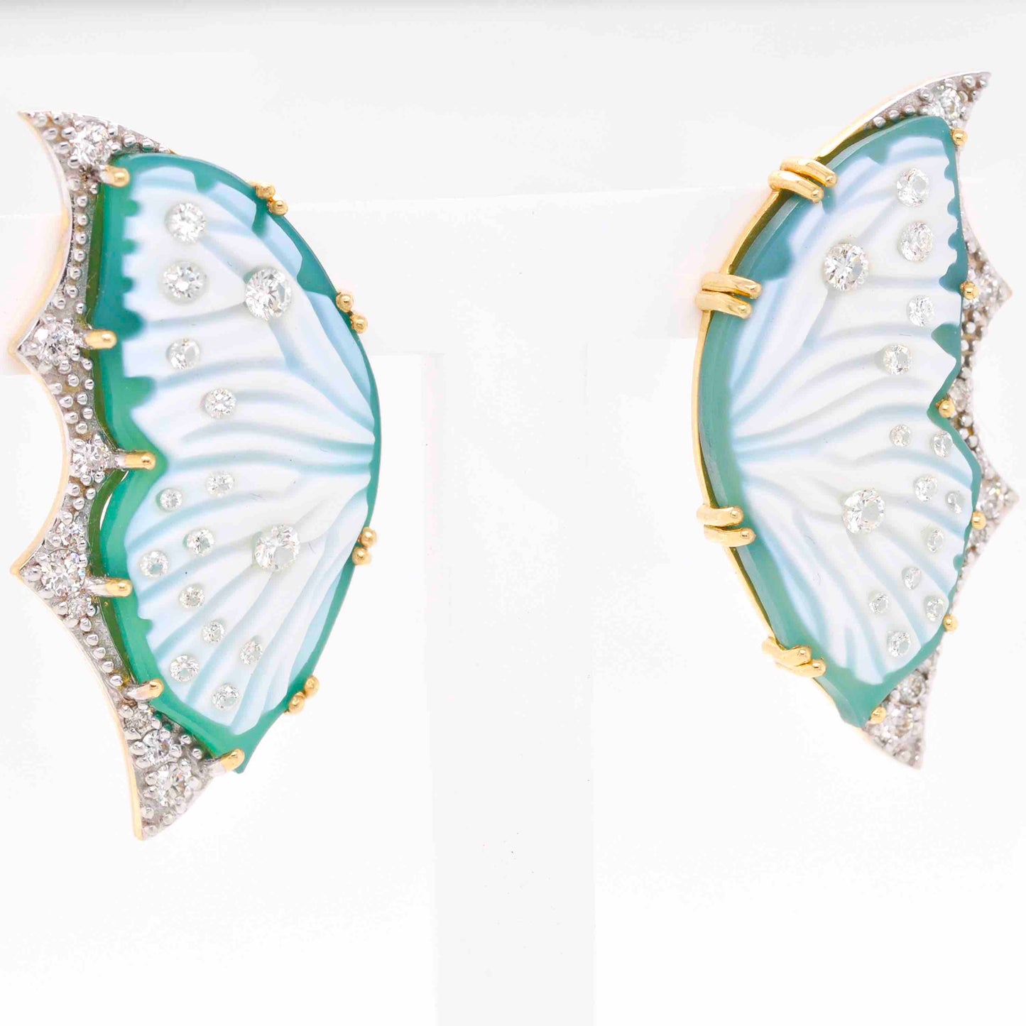 Butterfly carving earrings for women