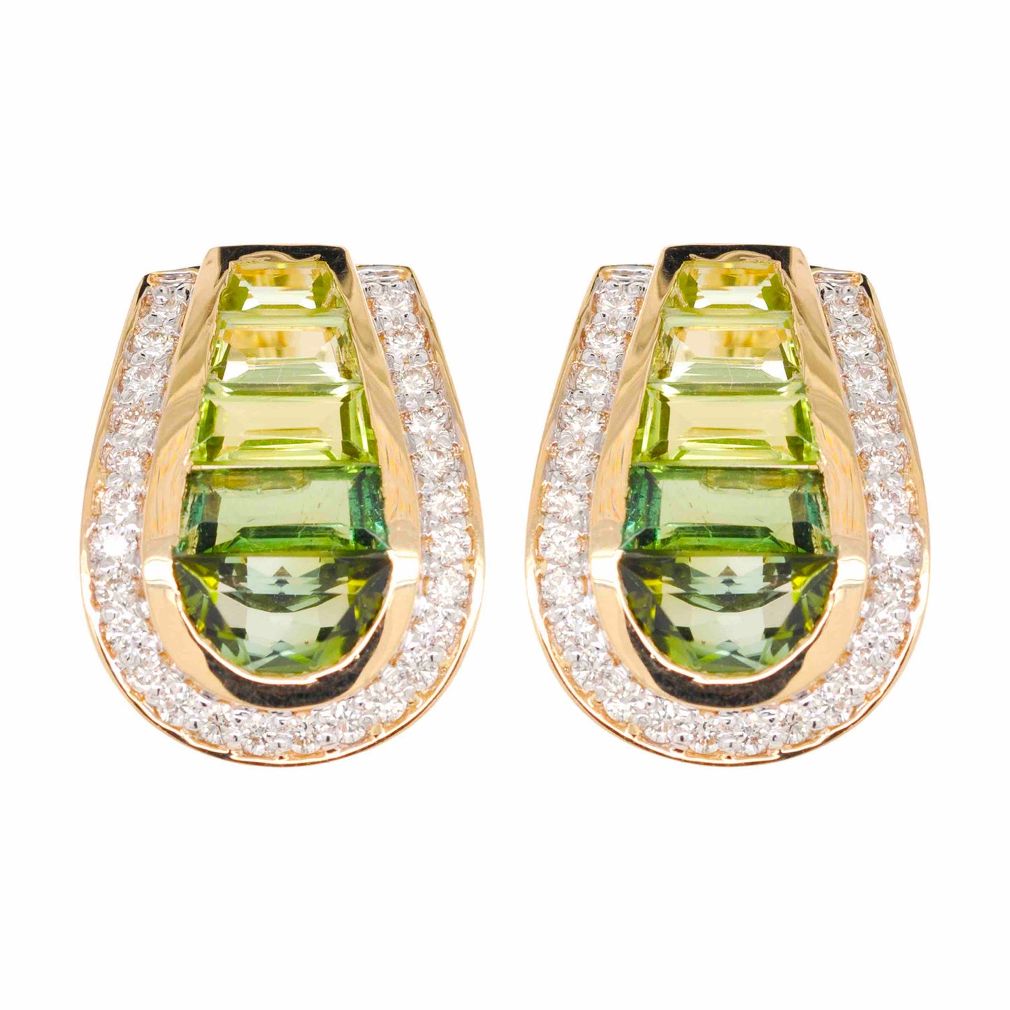 Green tourmaline earrings