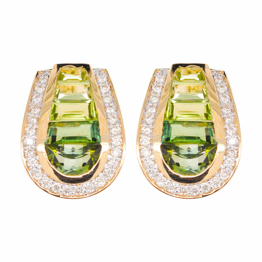 Green tourmaline earrings