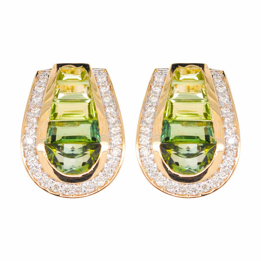 Green tourmaline earrings