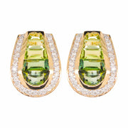 Green tourmaline earrings