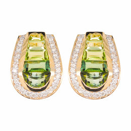 Green tourmaline earrings