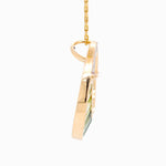 Green gemstone statement necklace