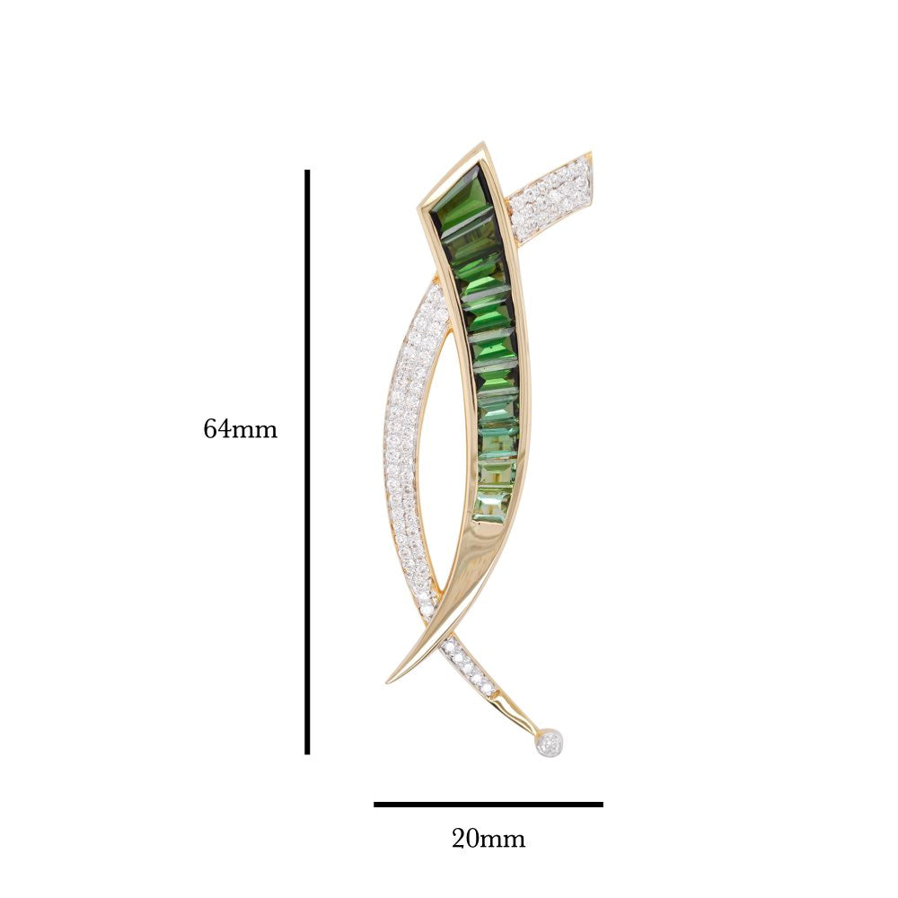 Gradient green gemstone pendant