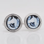 Horseshoe Agate Cameo Cufflinks