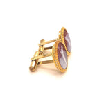 Red Chalcedony Golf Carving Agate Cufflinks - Vaibhav Dhadda Jewellery