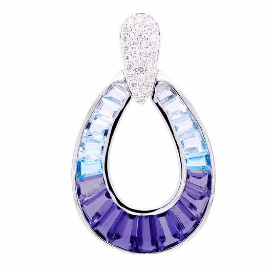 Iolite topaz pendant 