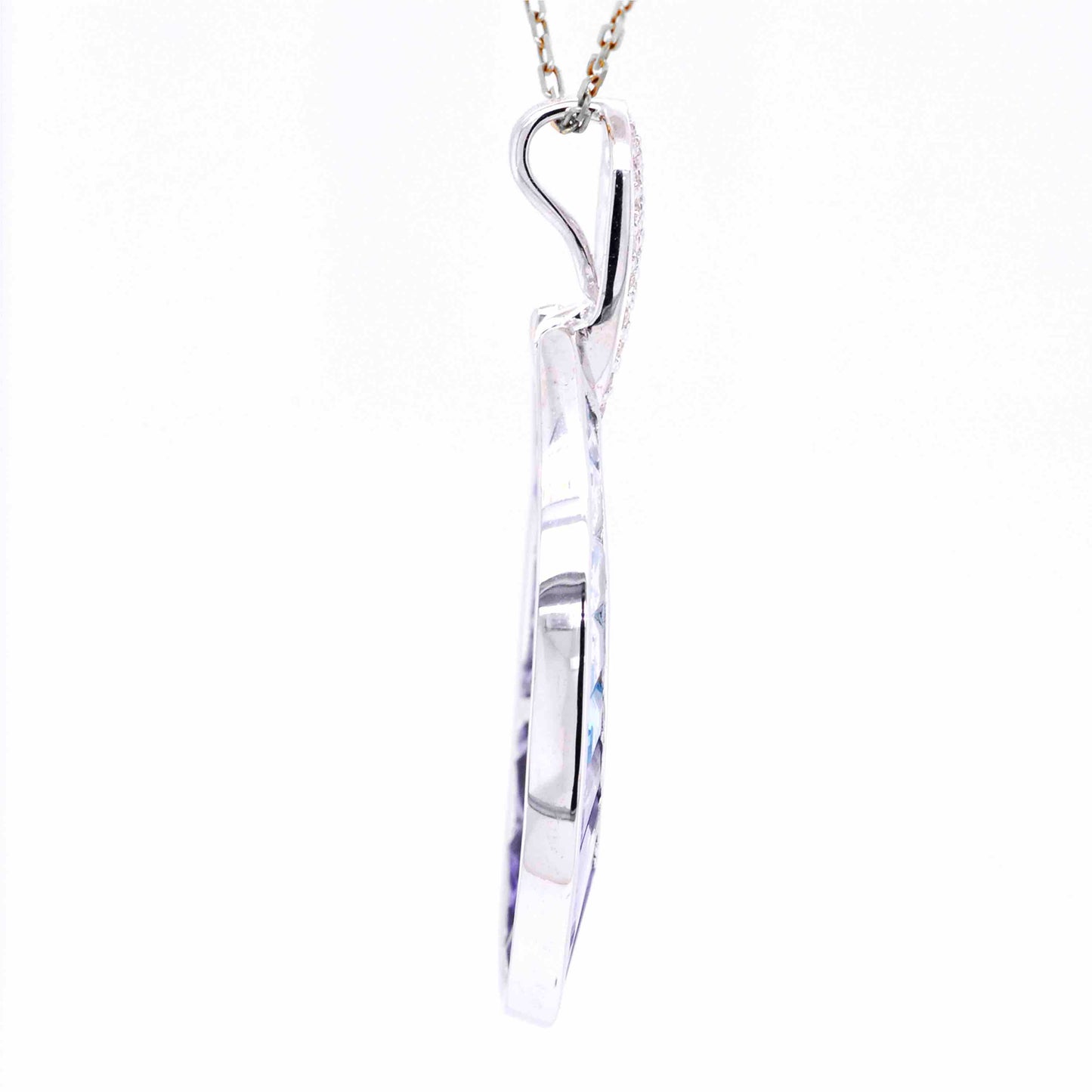 aquamarine diamond pendant