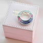 18K White Gold Iolite Pink Tourmaline Cleopatra Diamond Pendant Necklace