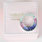 18K White Gold Iolite Pink Tourmaline Cleopatra Diamond Pendant Necklace